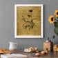 Gold Sketch Botanical I - Premium Canvas Framed in Barnwood - Ready to Hang