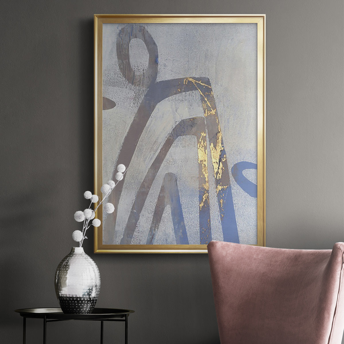 Linx II - Modern Framed Canvas Print