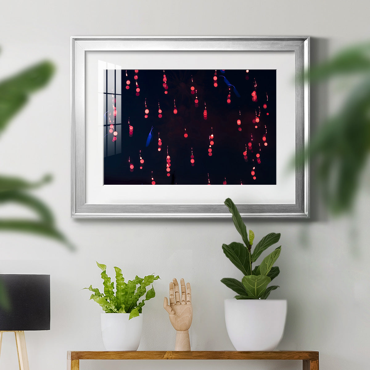 Crimson Constellation - Modern Framed Art Print