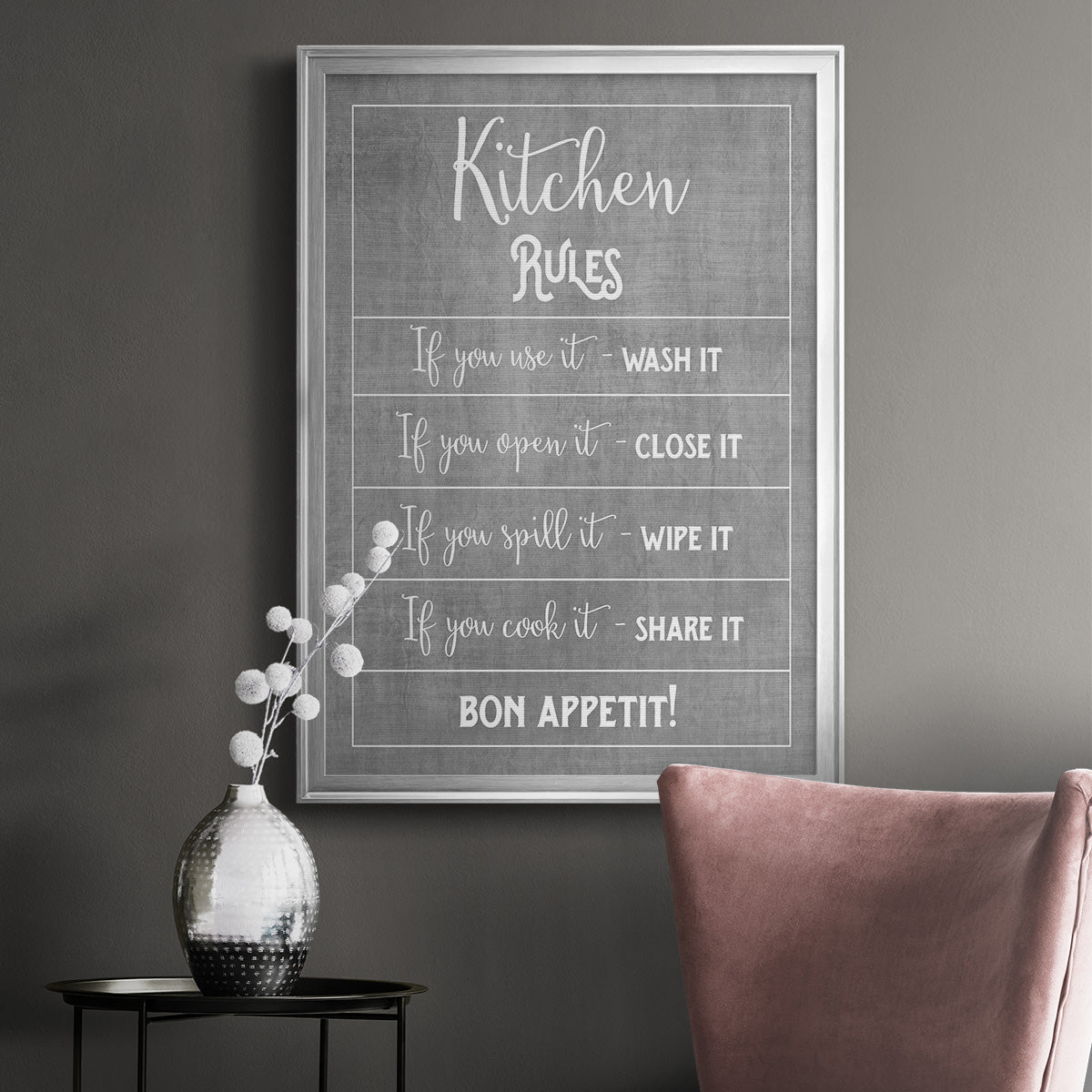 Bon Appetit - Modern Framed Canvas Print