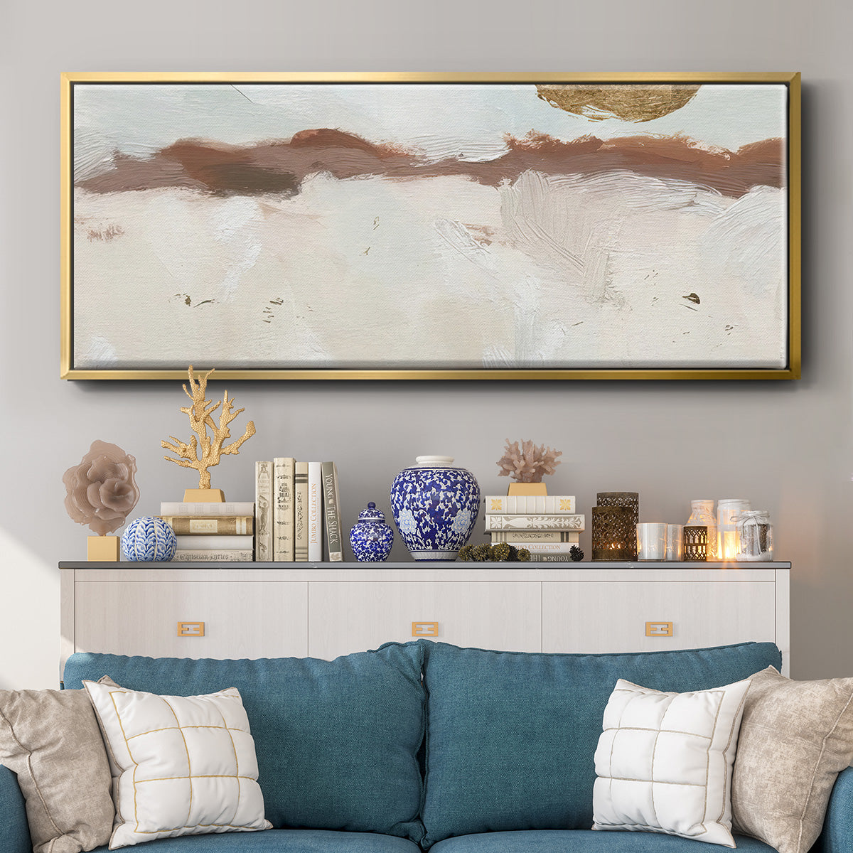 Winter Medallion II - Floater Framed Canvas Print