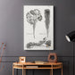 Black & White Protea on Linen I - Canvas Art Print