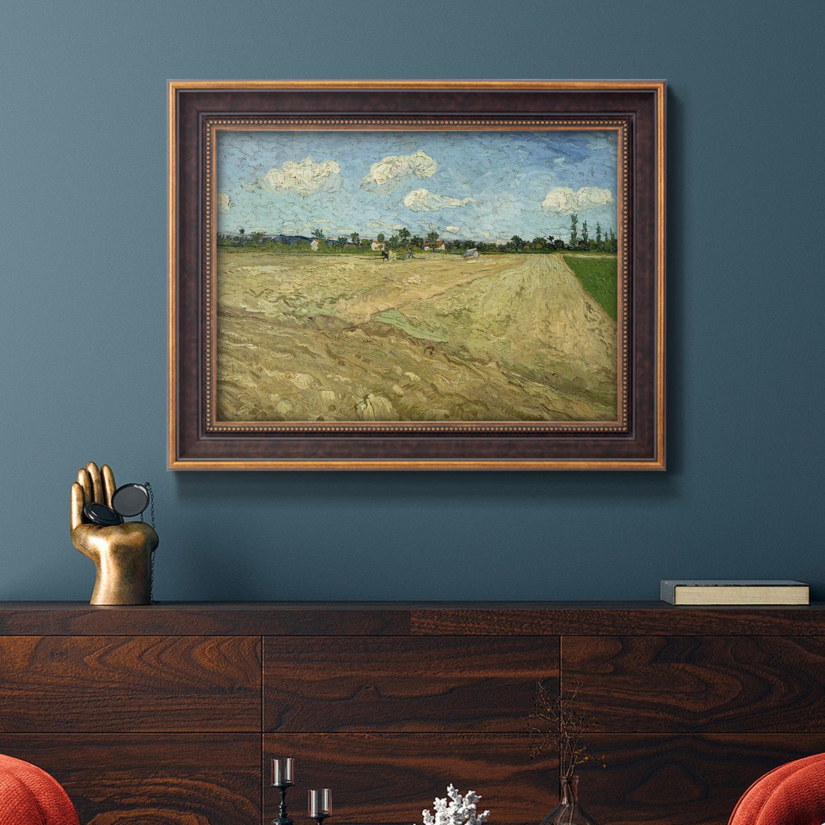 Ploughed Fields - Ornate Framed Canvas Print