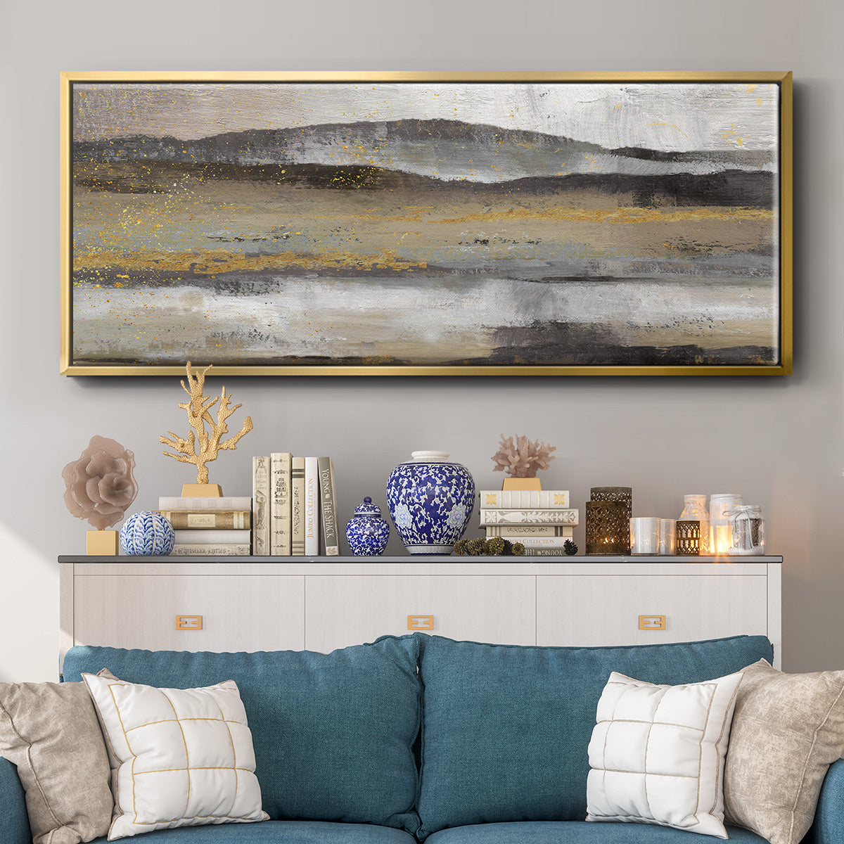 Rolling Hills - Floater Framed Canvas Print