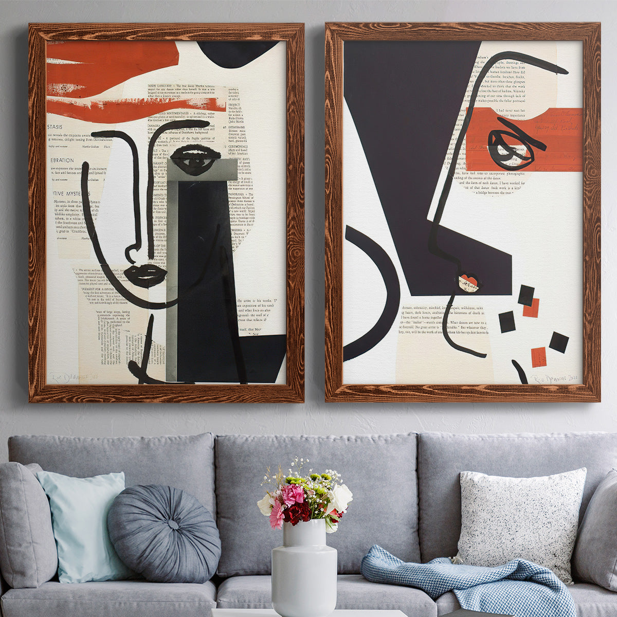 Faces of A Century V - Premium Framed Canvas 2 Piece Set - Ready to Hang