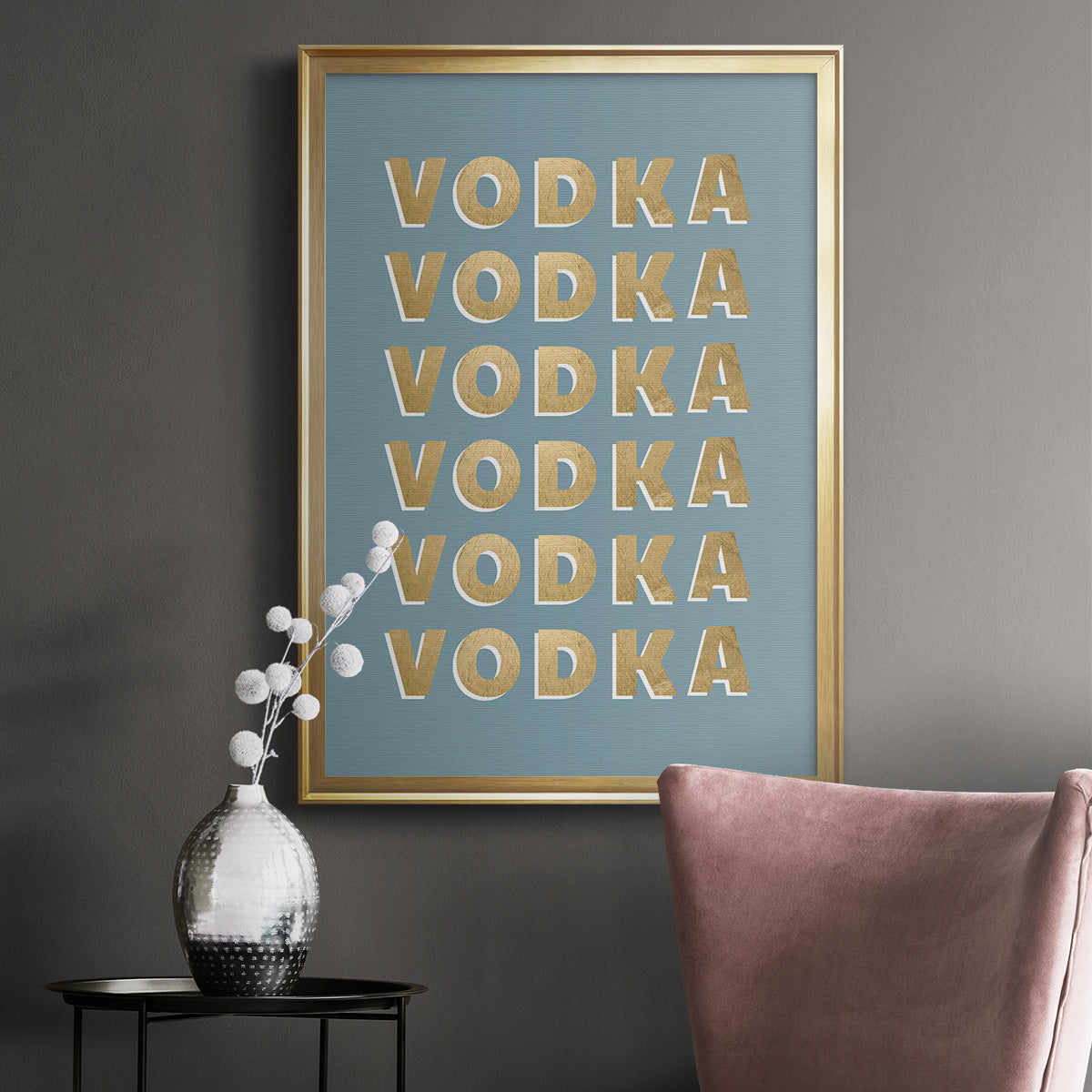 Vodka - Modern Framed Canvas Print