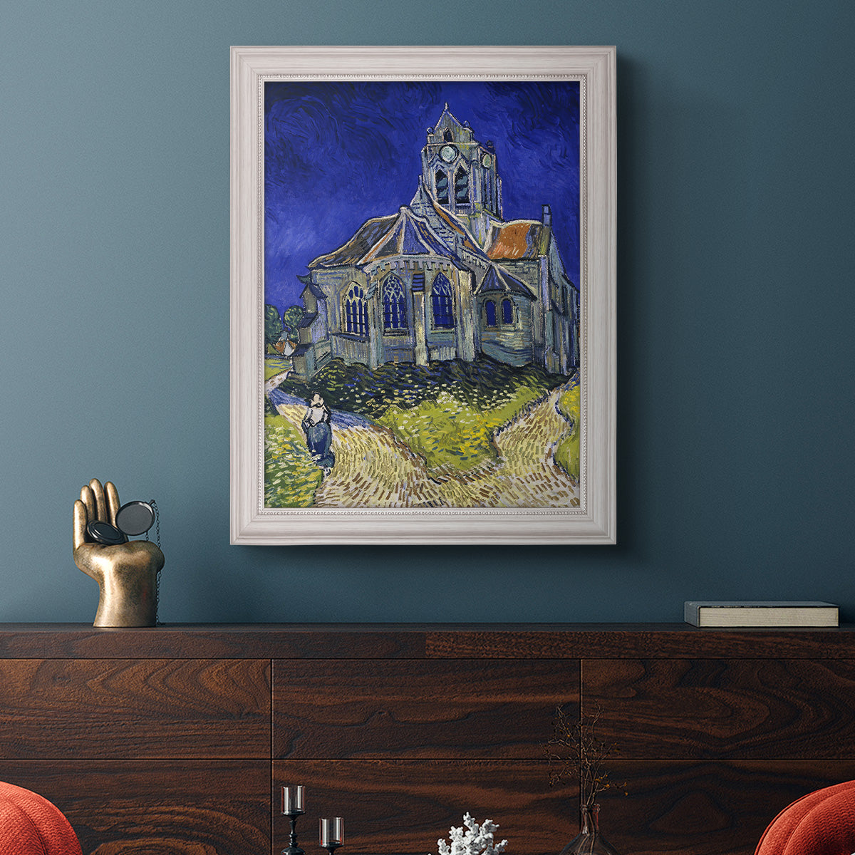 The Church at Auvers - Ornate Framed Canvas Print