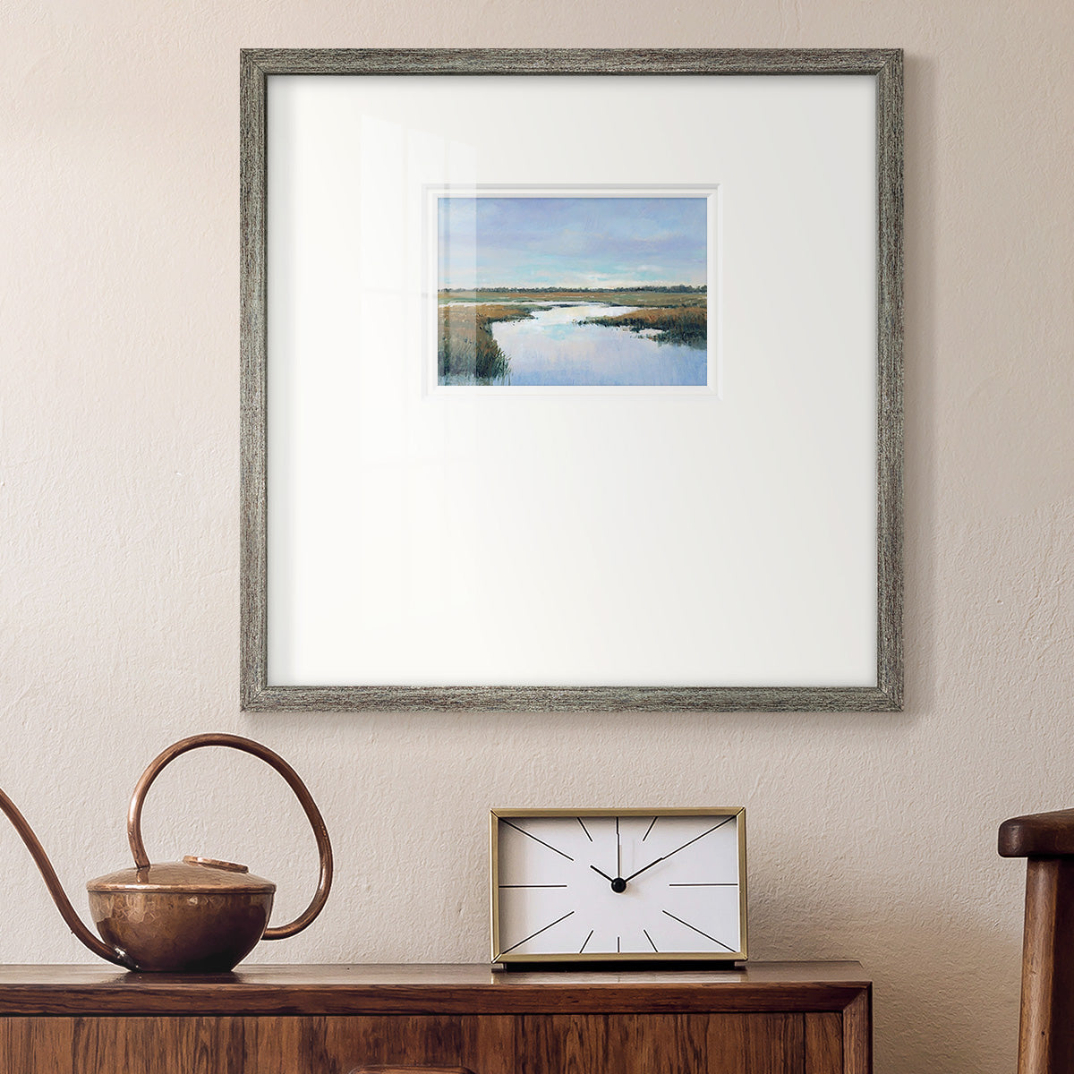 Coastal Plains I - Double Matboard Framed Print