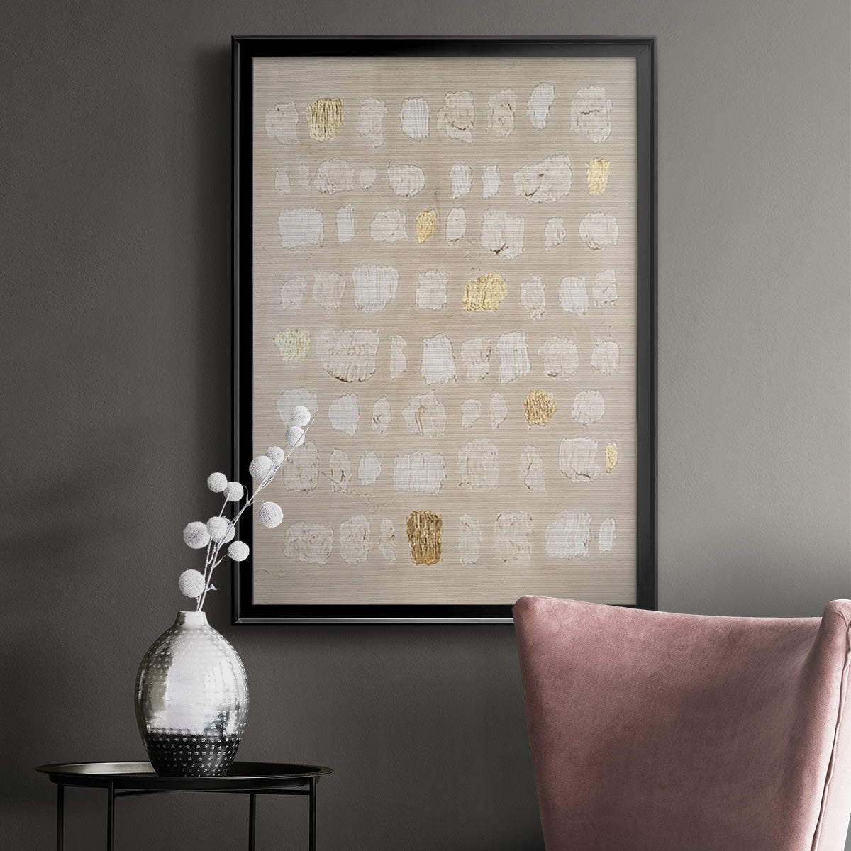Embellished Cobblestone I - Modern Framed Canvas Print