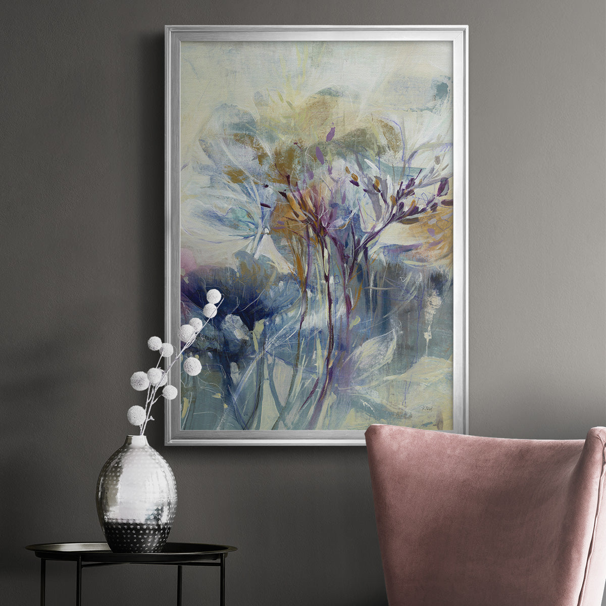 Meadow Saffron II - Modern Framed Canvas Print