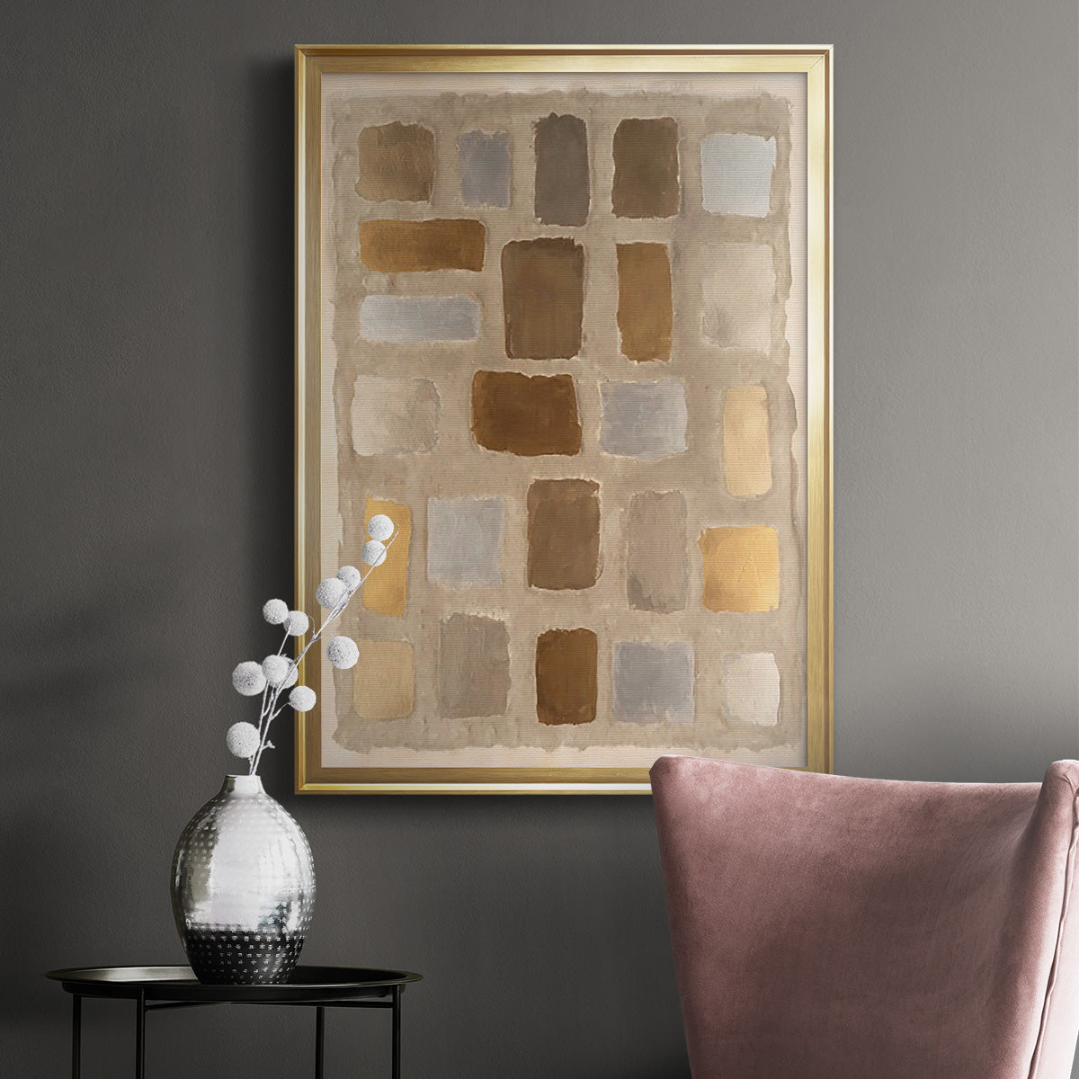 Sand Shaped I - Modern Framed Canvas Print