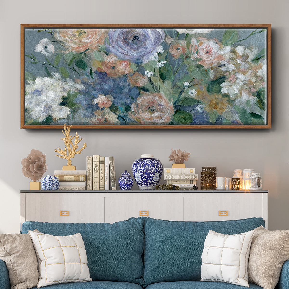 Garden Harmony - Floater Framed Canvas Print