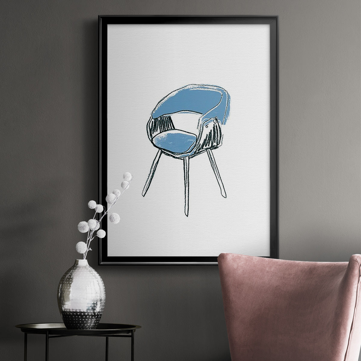 Take a Seat I - Modern Framed Canvas Print