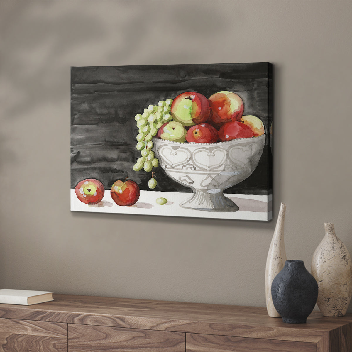 Watercolor Fruit Bowl I - Canvas Art Print