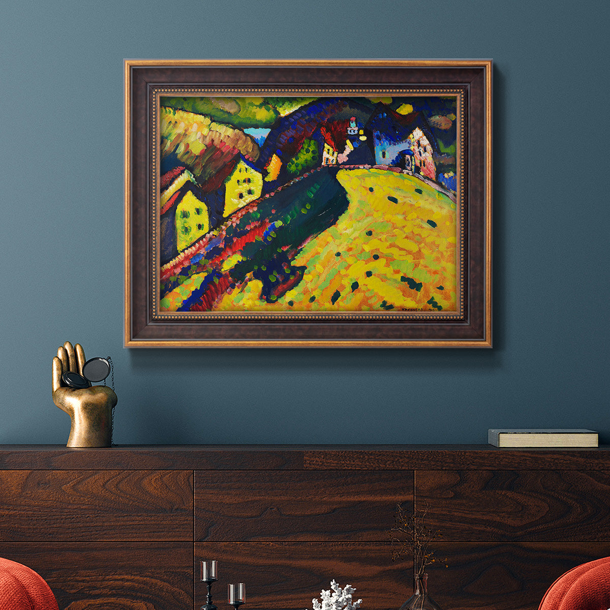 Houses at Murnau - Ornate Framed Canvas Print