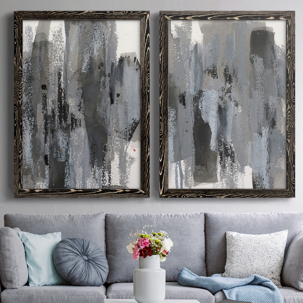 Loft Pastel III - Premium Framed Canvas 2 Piece Set - Ready to Hang