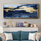 Gilded Indigo Sea II - Floater Framed Canvas Print