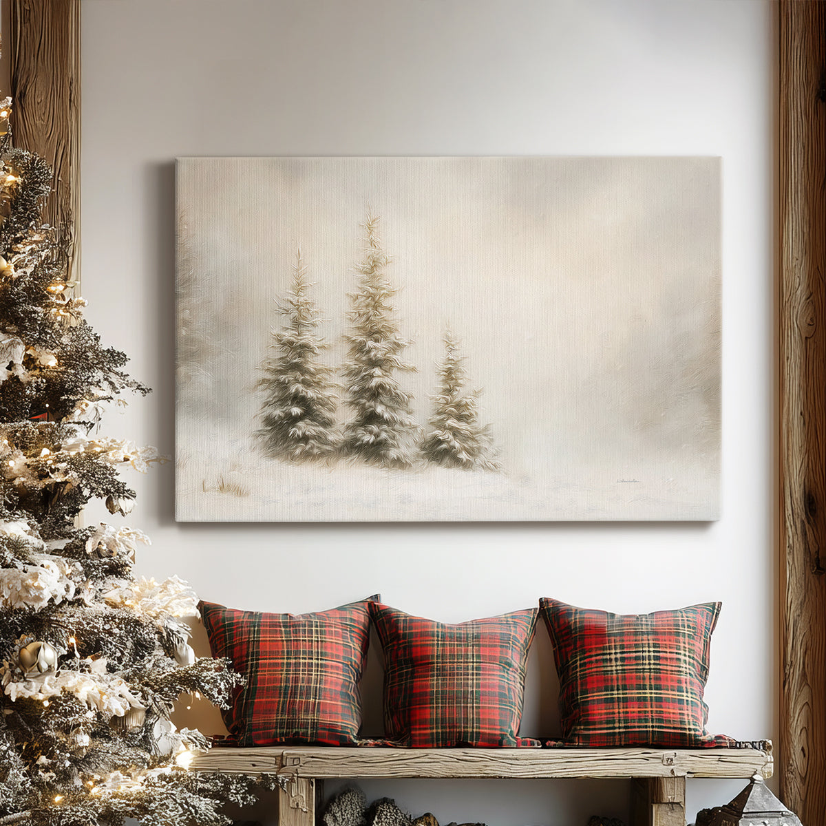 Yule of Tinsel-Gold Serenade - Canvas Art Print