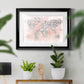 Pink Cheetah Map - Modern Framed Art Print