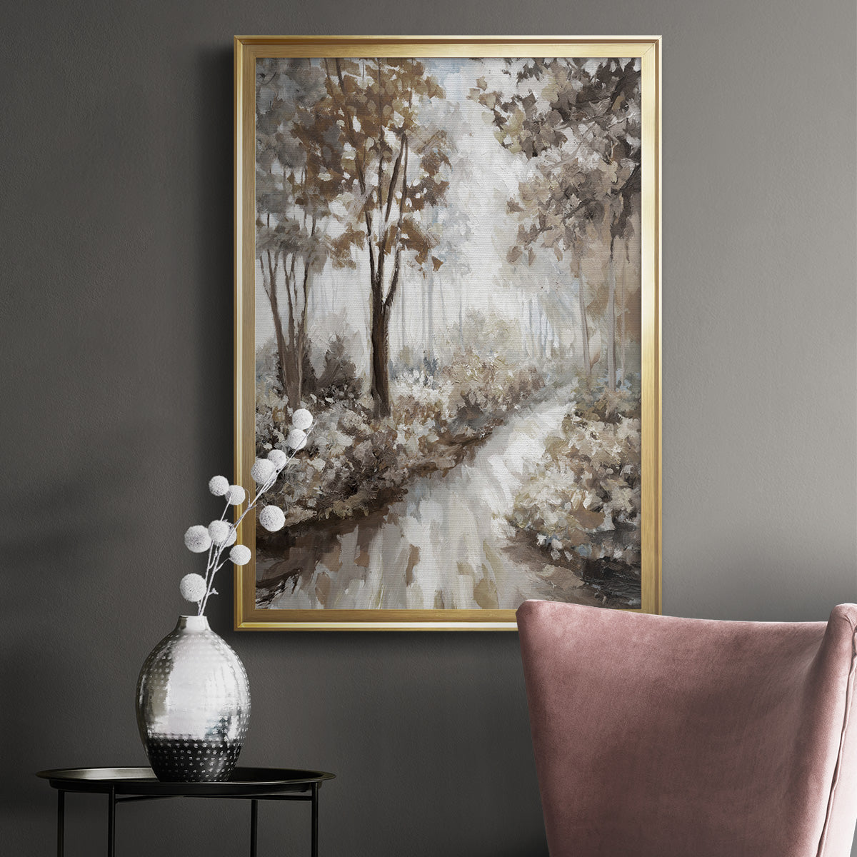 Into the Woods - Modern Framed Canvas Print