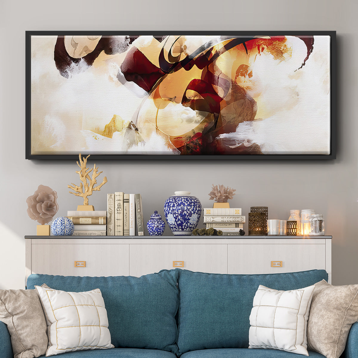 Ramad IV - Floater Framed Canvas Print