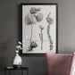 Black & White Protea on Linen II - Modern Framed Canvas Print