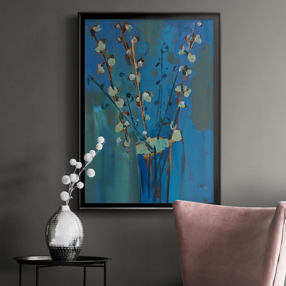 Winter Willow II - Modern Framed Canvas Print