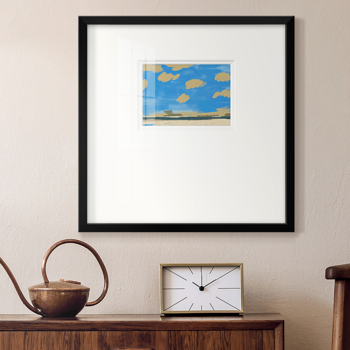 Textured Beachscape II Premium Framed Print Double Matboard