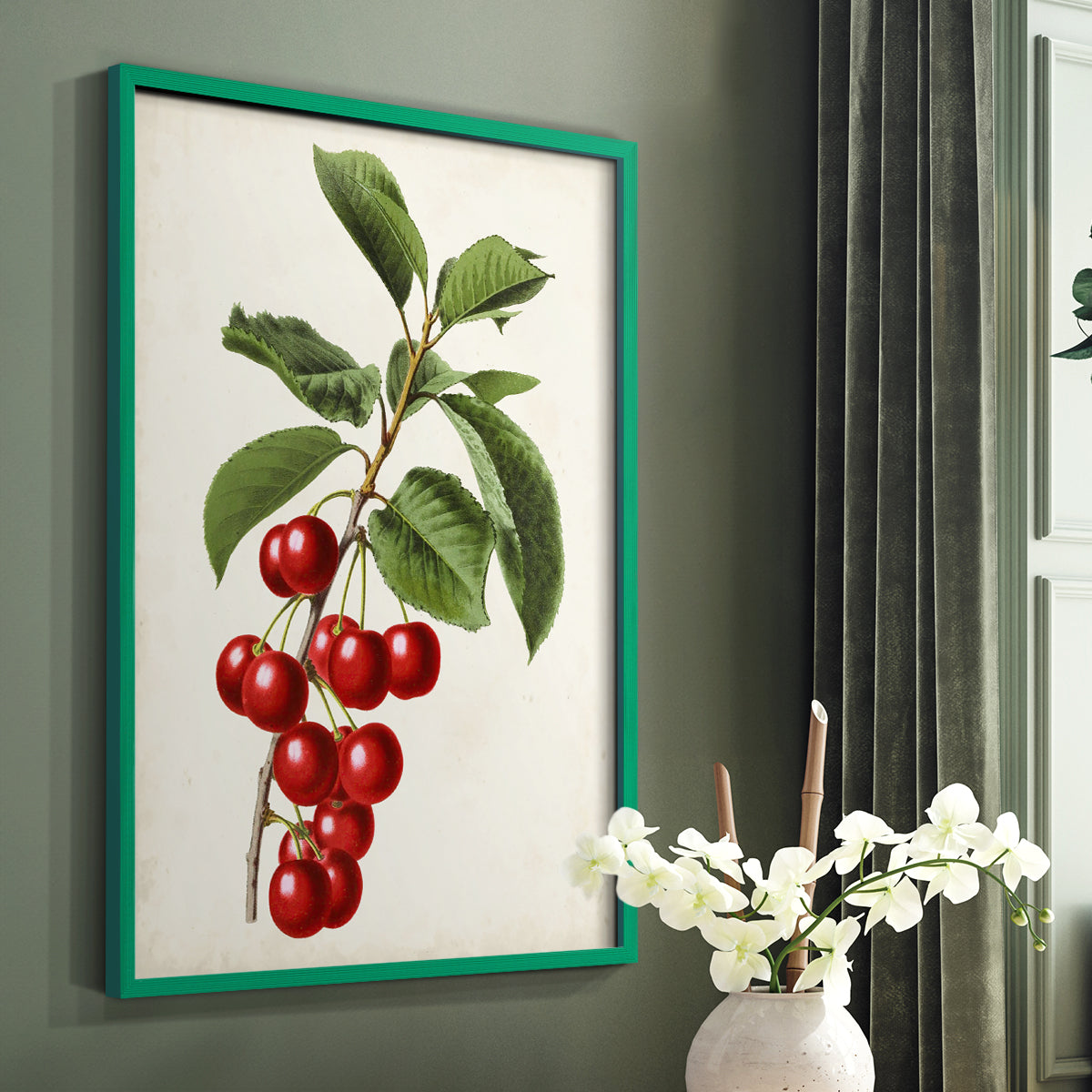 Antique Fruit II - Restickable Framed Art Print