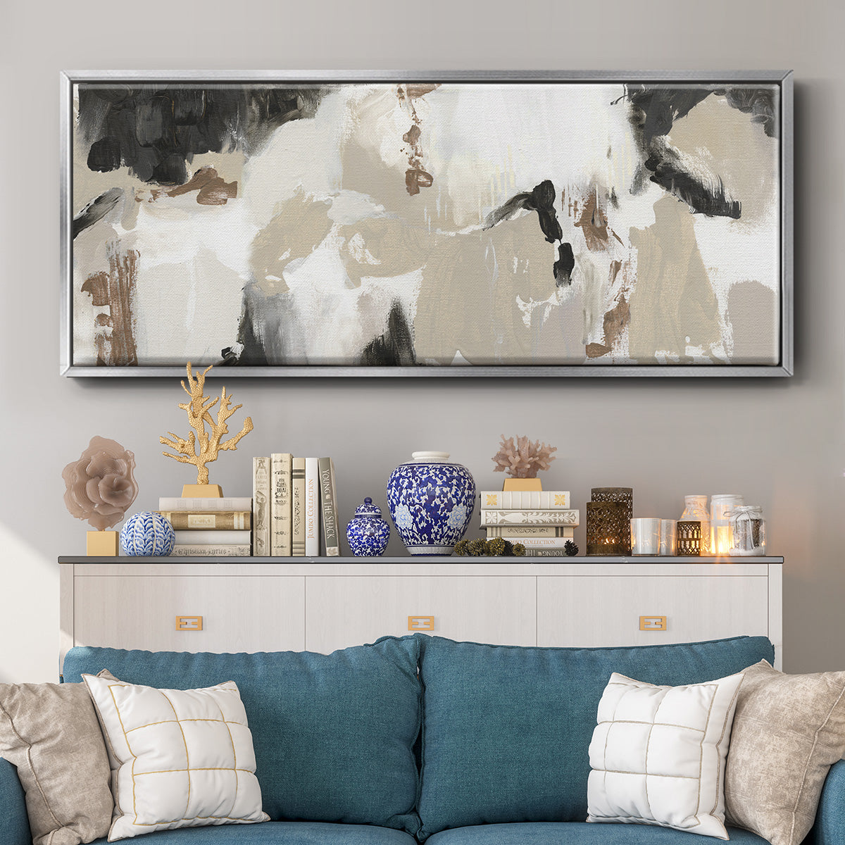 Sandy Summer - Floater Framed Canvas Print