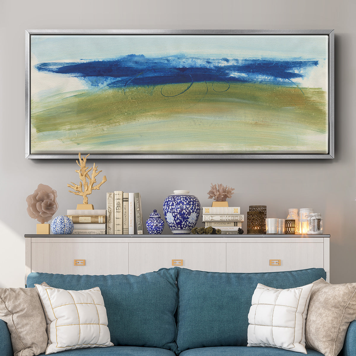 Mirages I - Floater Framed Canvas Print
