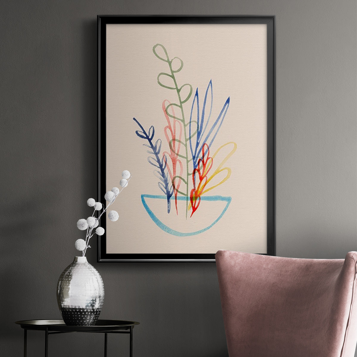 Fun Bunch I - Modern Framed Canvas Print