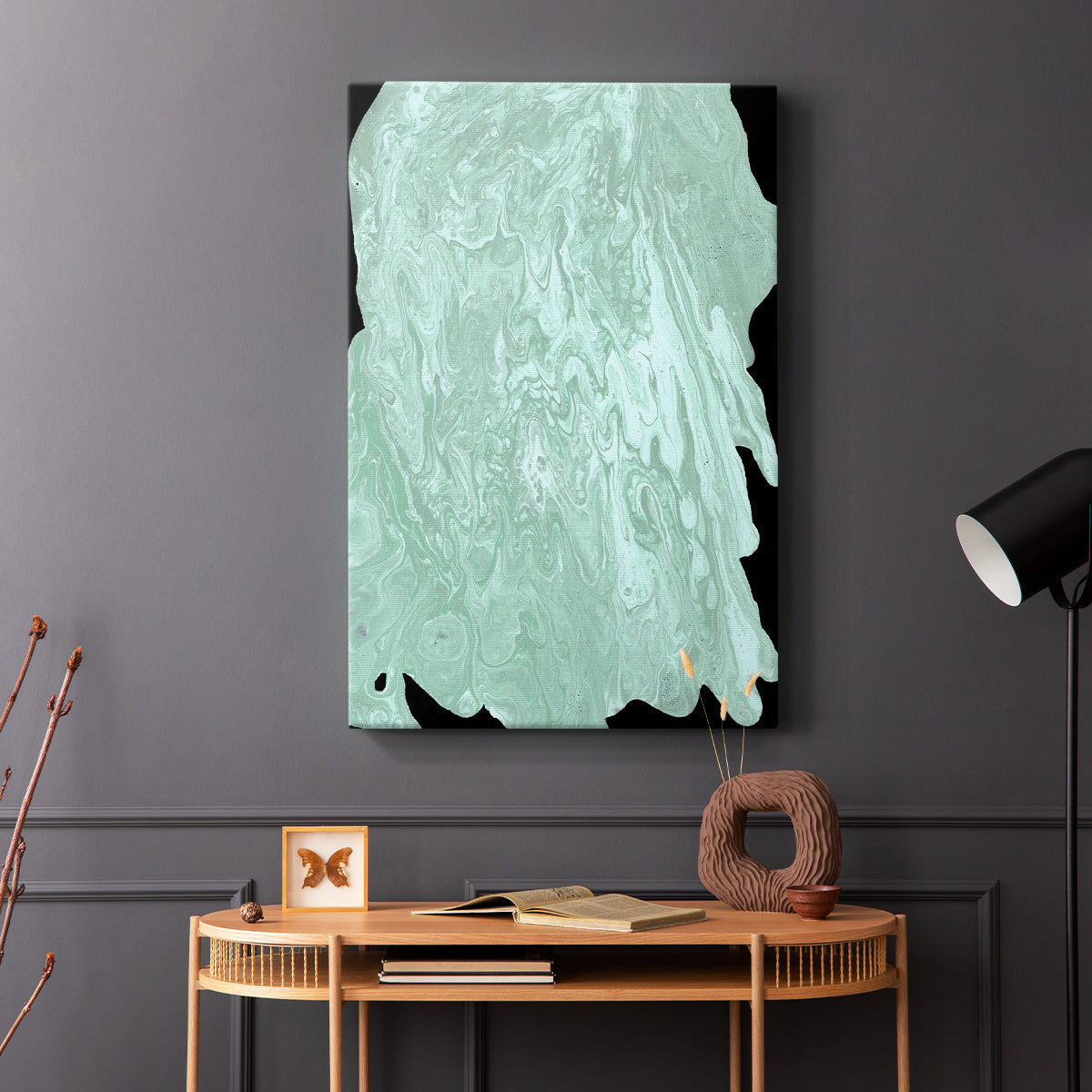 Teal Cascade II - Canvas Art Print