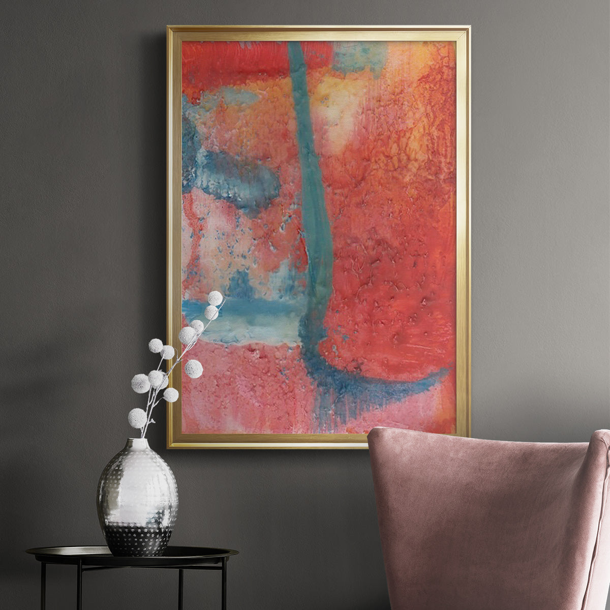 Spring Step II - Modern Framed Canvas Print