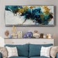 Teal Splat  - Floater Framed Canvas Print