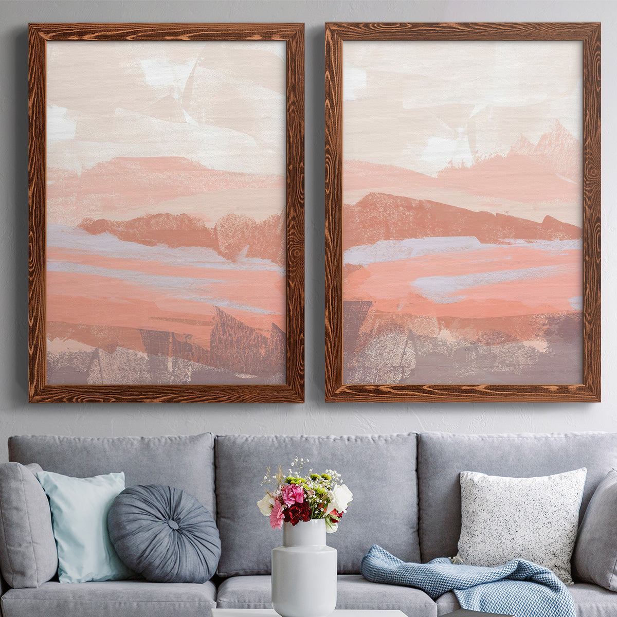 Dusty Desert I - Premium Framed Canvas 2 Piece Set - Ready to Hang