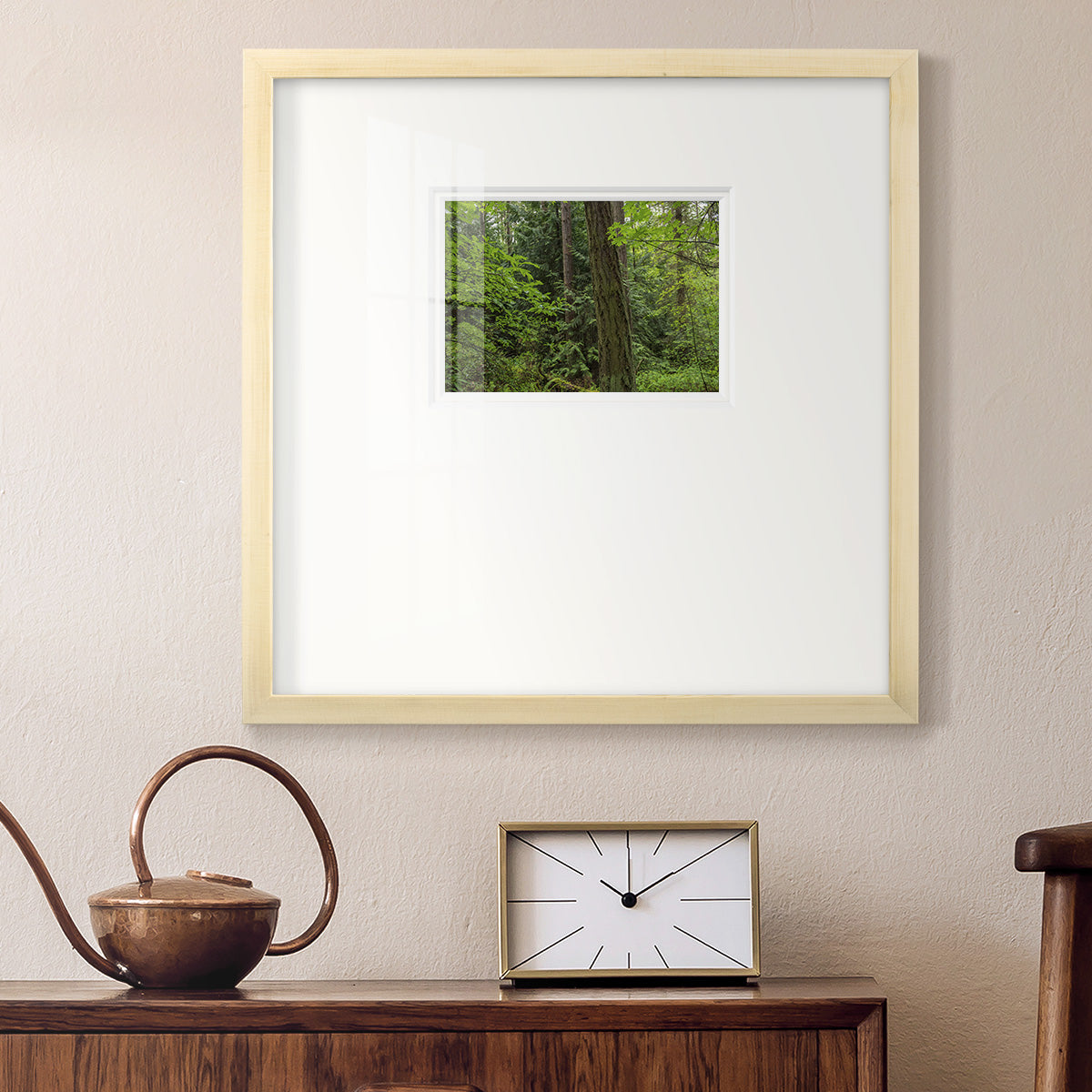 Calm of the Forest- Premium Framed Print Double Matboard