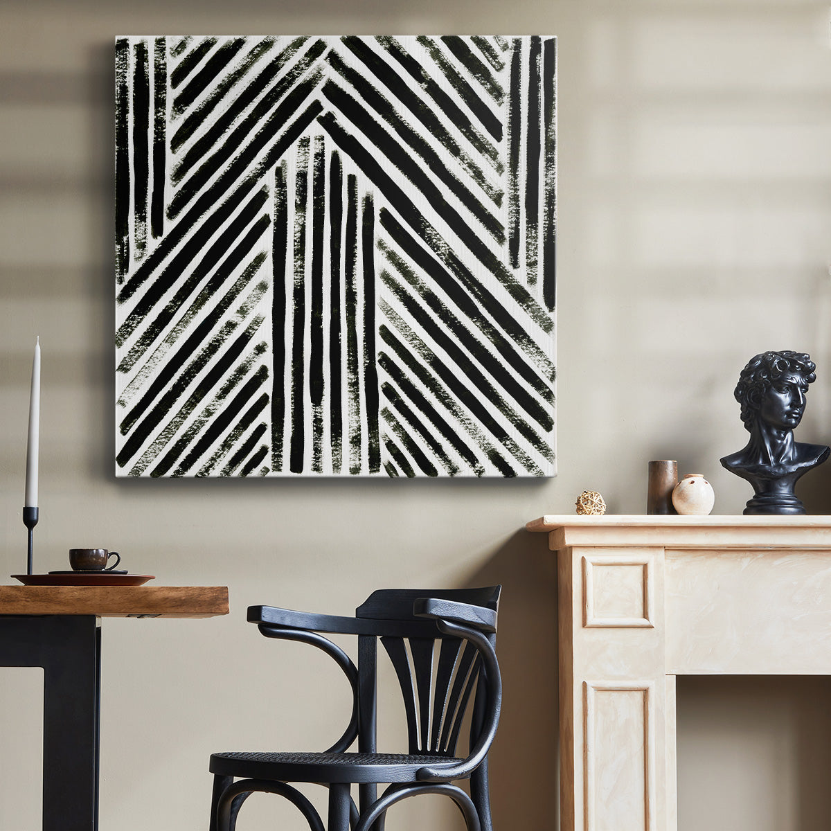 Concentric Ink II - Canvas Art Print