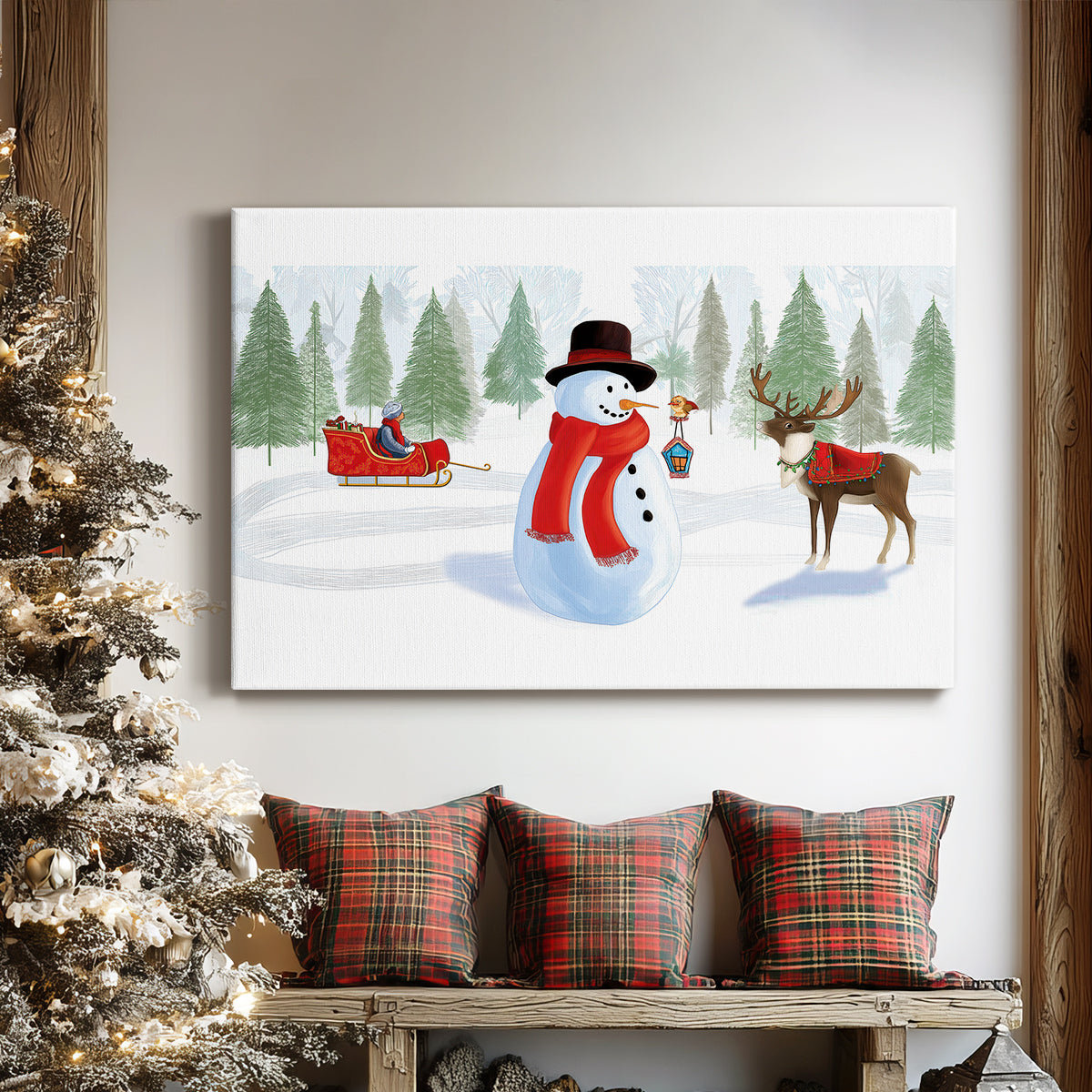 Pearled Village Serenade - Canvas Art Print