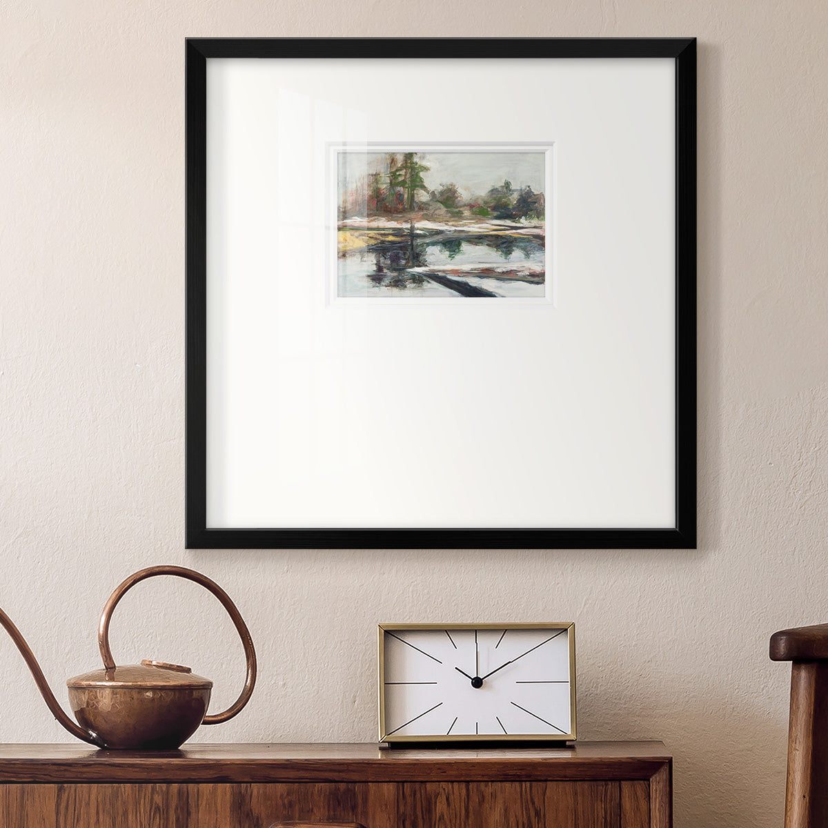 Quiet Reflection Premium Framed Print Double Matboard