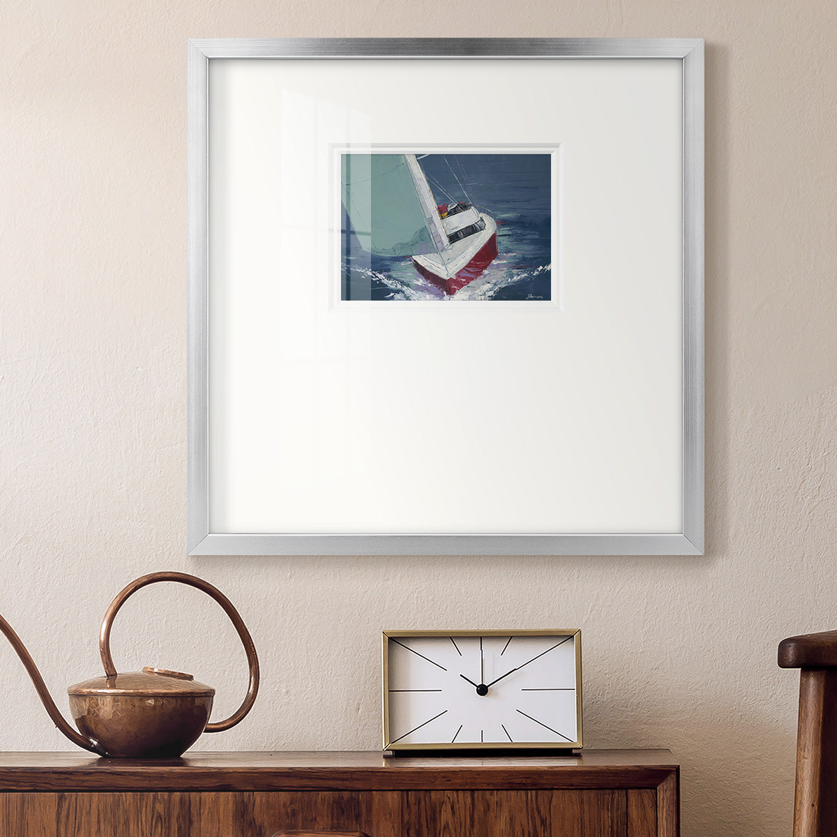 Day Sailing Premium Framed Print Double Matboard