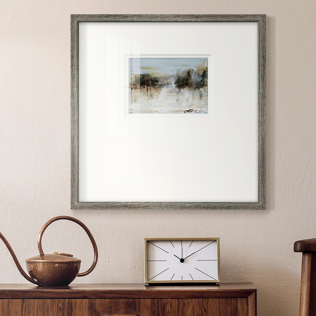 Wintery Horizon I Premium Framed Print Double Matboard