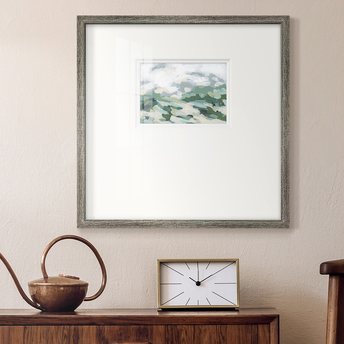 Verdant Hillside I Premium Framed Print Double Matboard