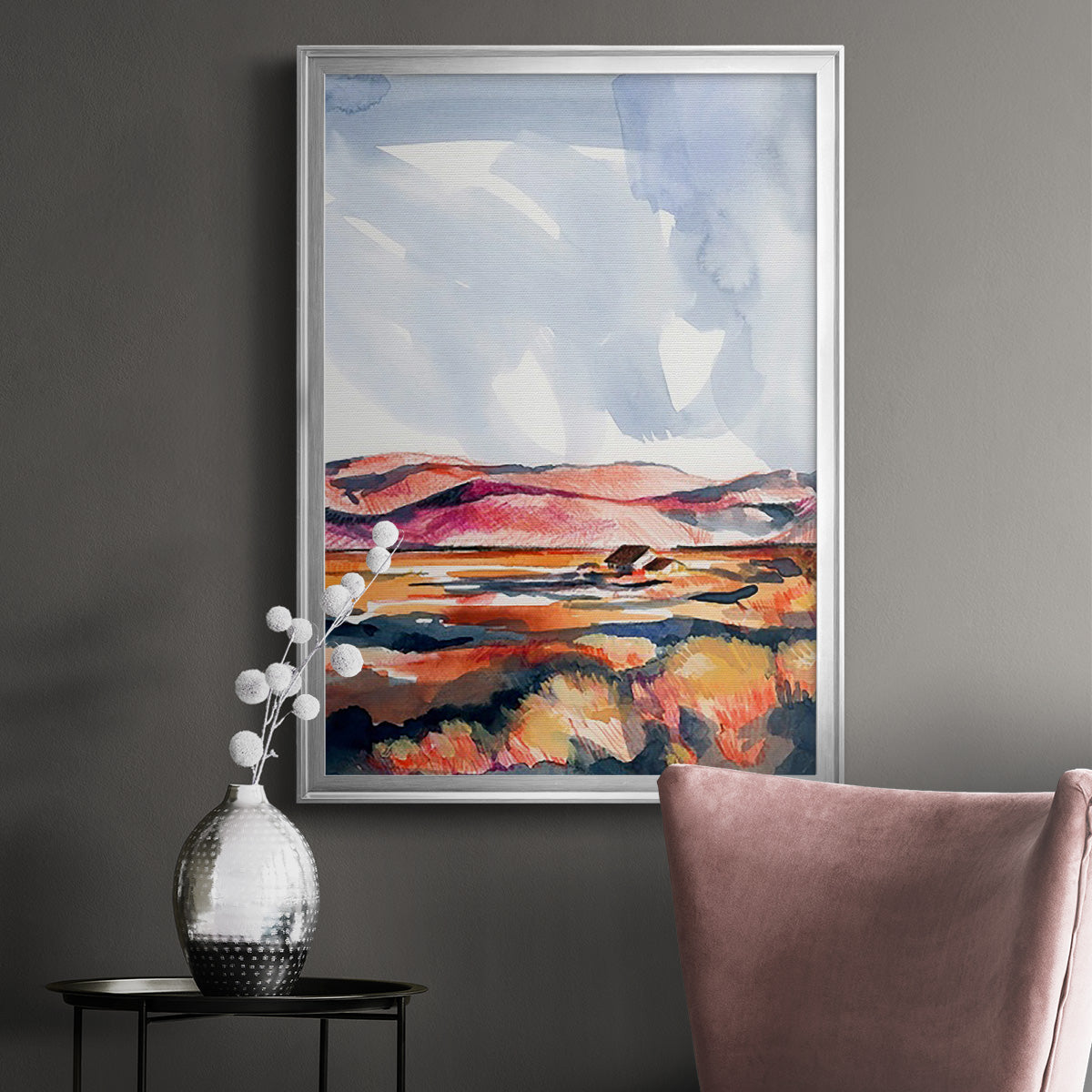 Chromatic Landscapes I - Modern Framed Canvas Print