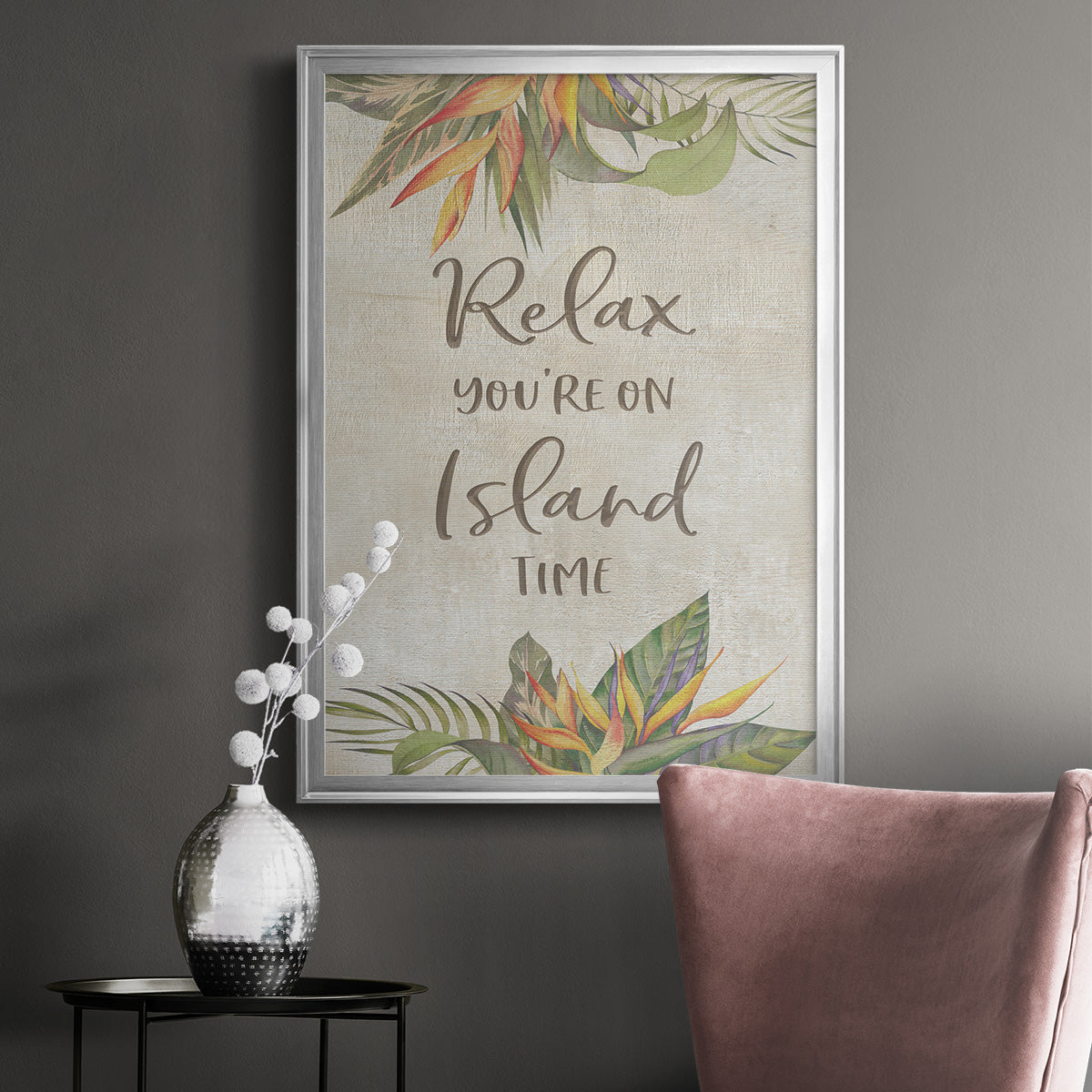 You're On Island Time - Modern Framed Canvas Print