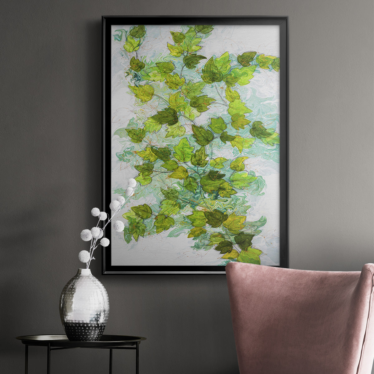Ivy - Modern Framed Canvas Print