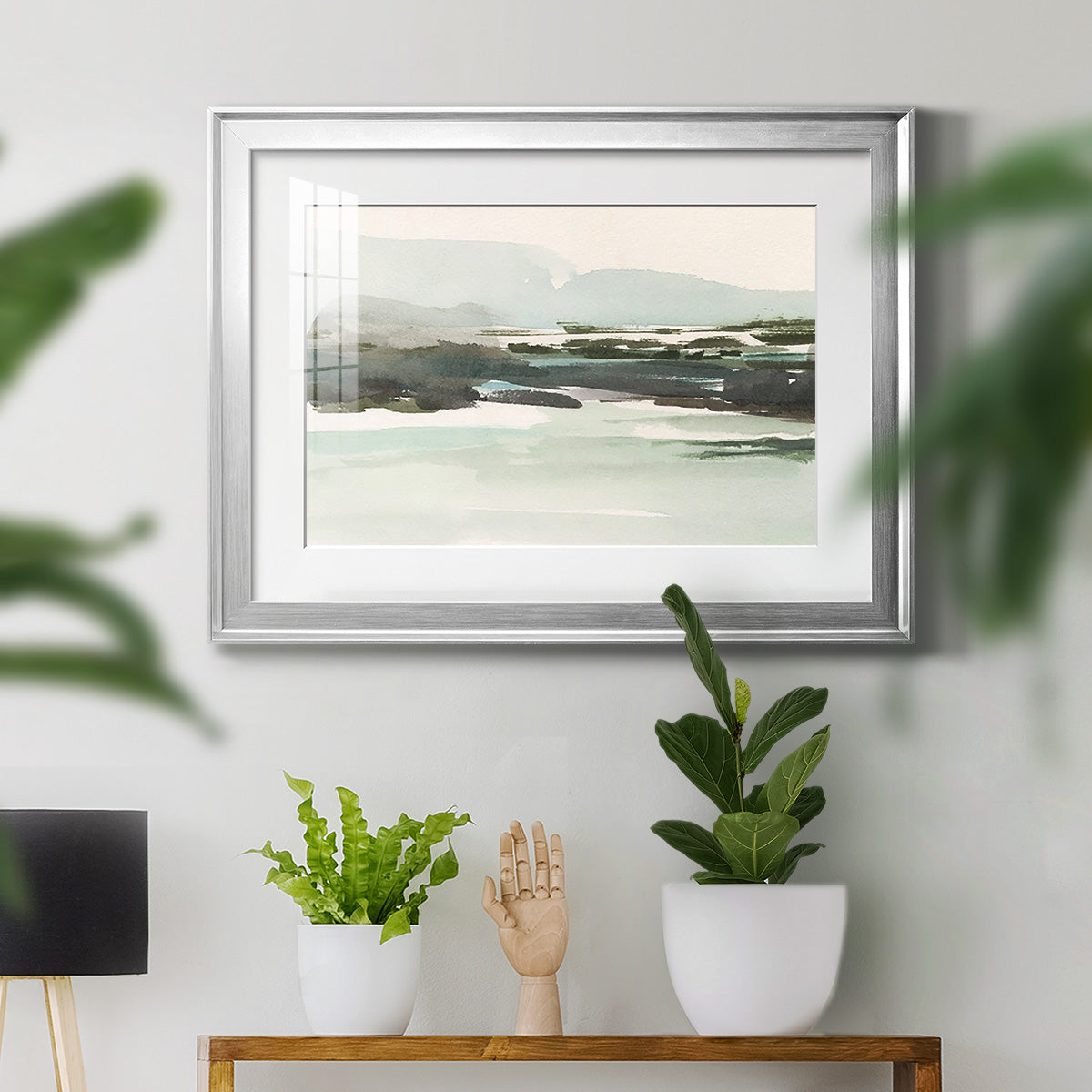 Turquoise Marsh I - Modern Framed Art Print
