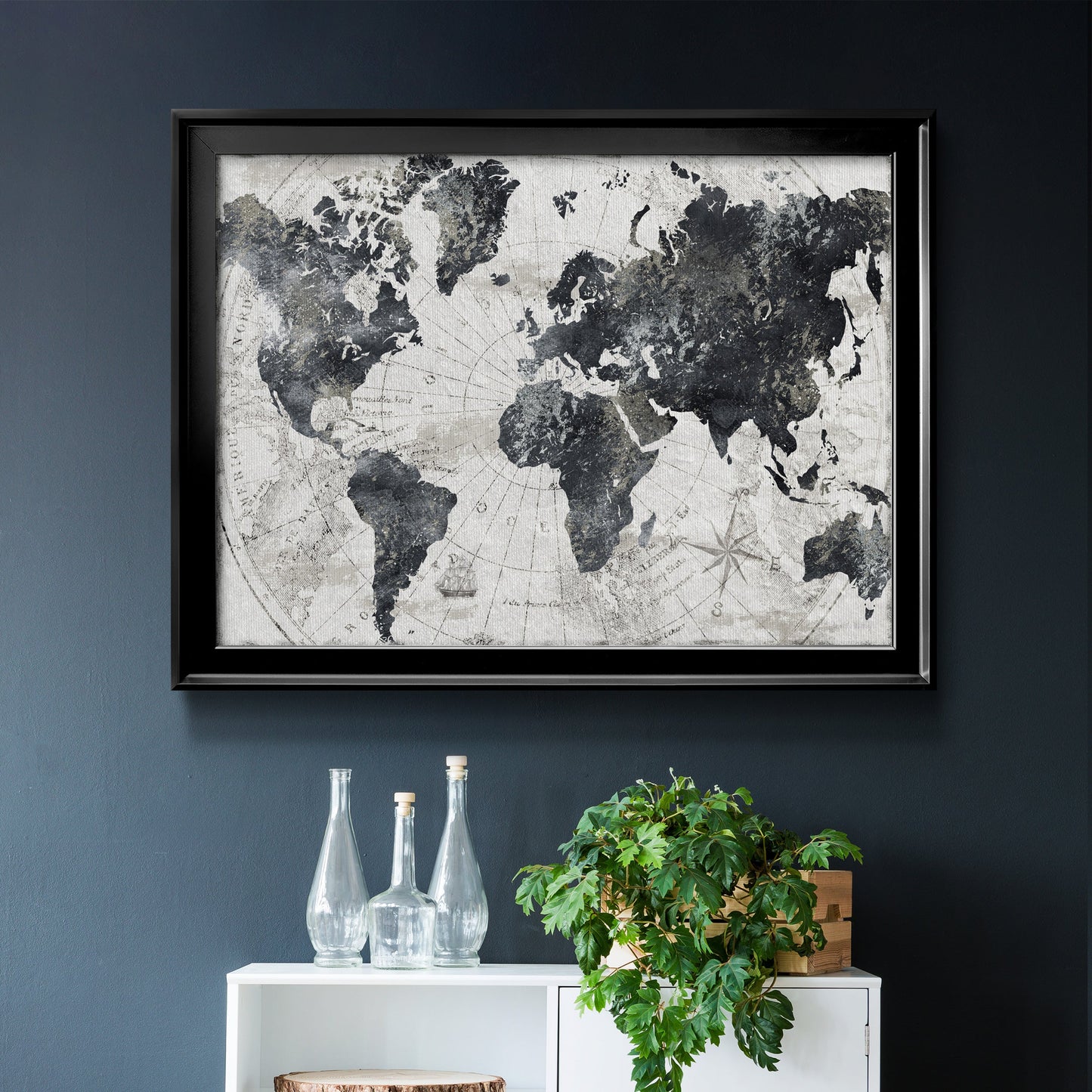 Modern Atlas Premium Classic Framed Canvas - Ready to Hang