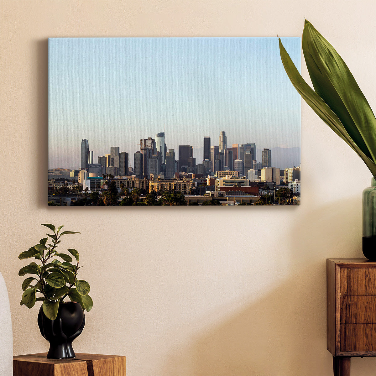 Beautiful Aerial View of Los Angeles - Canvas Art Print