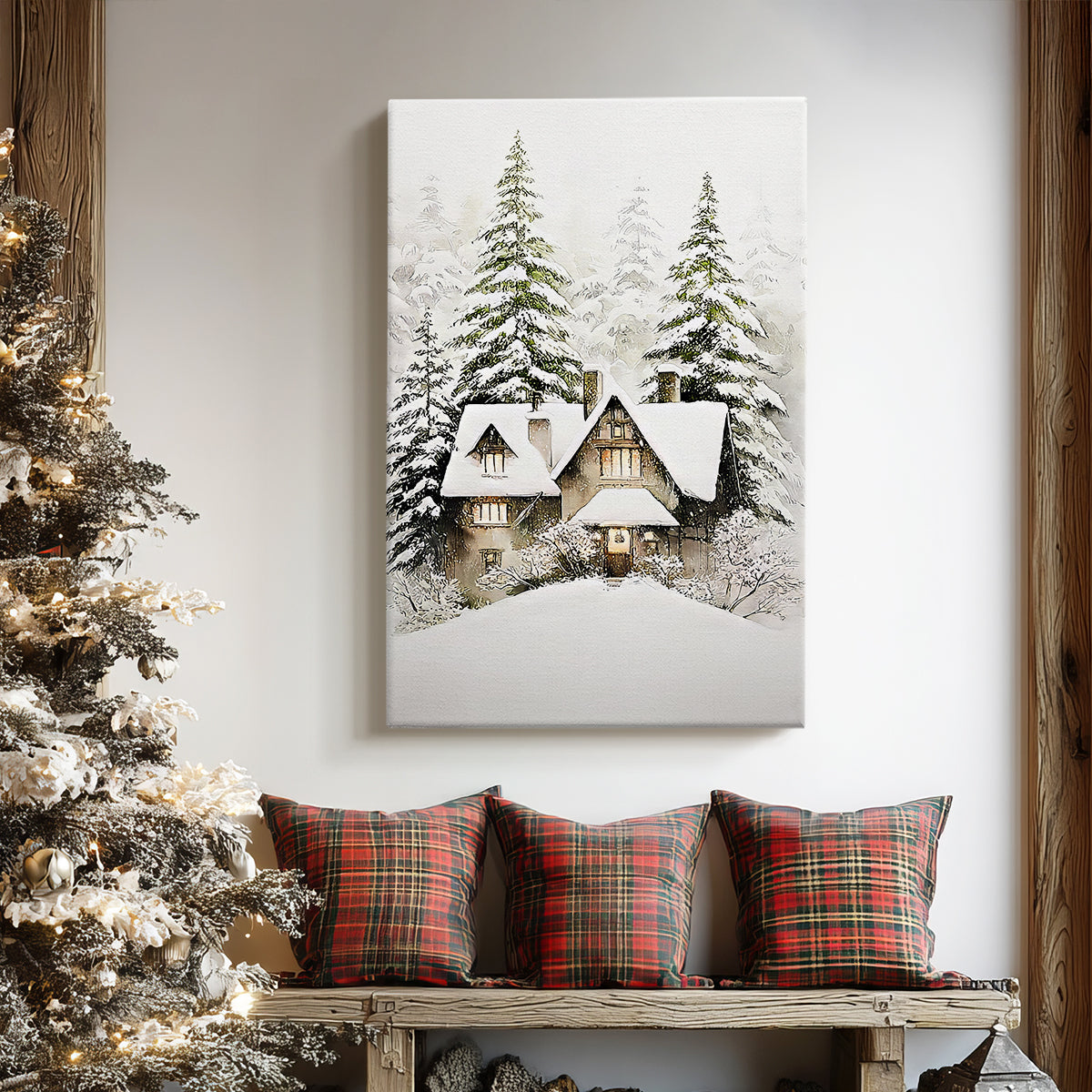Silver Yule Promise - Canvas Art Print